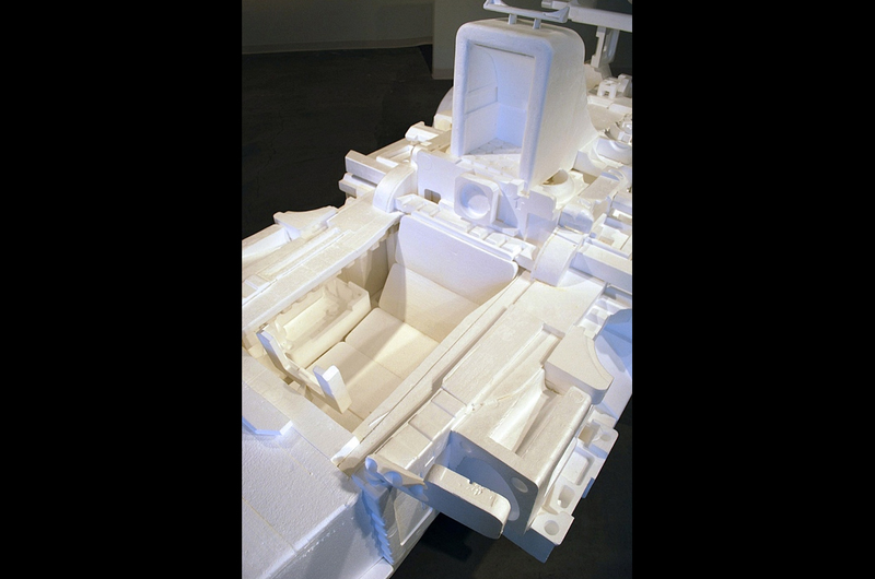 Illustration for article titled Artist Creates Life-Size F1 Car Out Of Styrofoam